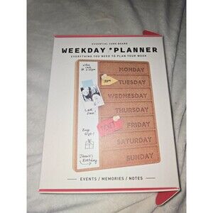 NEW Suck UK Cork Whiteboard Weekly Planner White Board Organiser Office Accessor